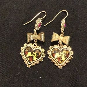 Betsy Johnson Leopard Earrings